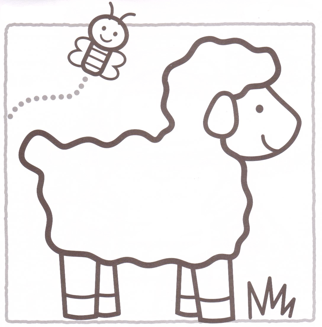 desenho ovelha simples para pintar