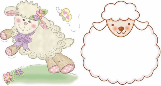 molde ovelhinha feltro