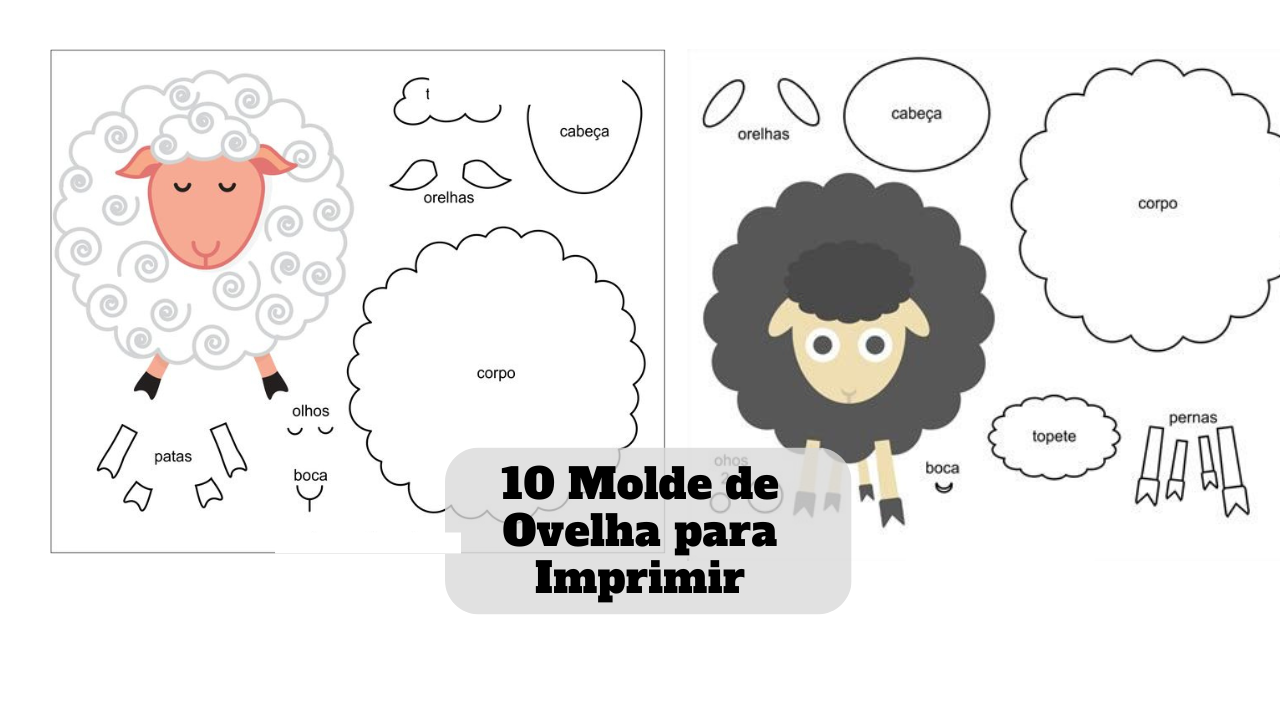 molde ovelha eva para imprimir