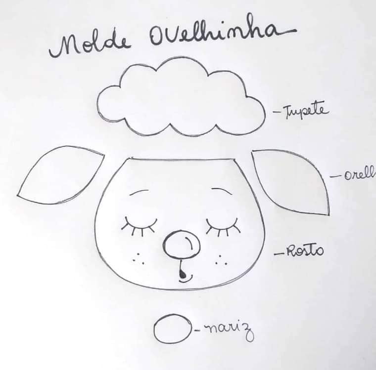 molde ovelha para biscuit