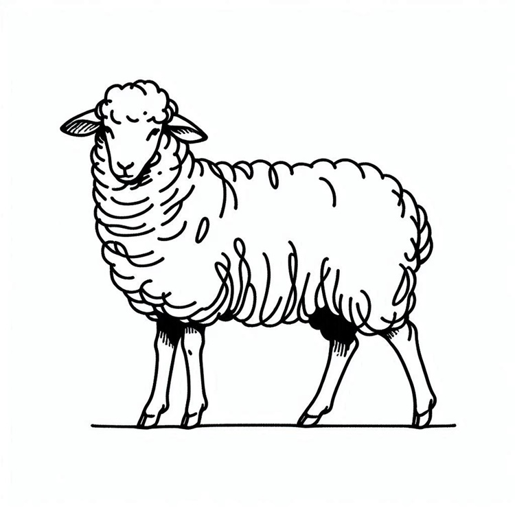 ilustração de ovelha para download