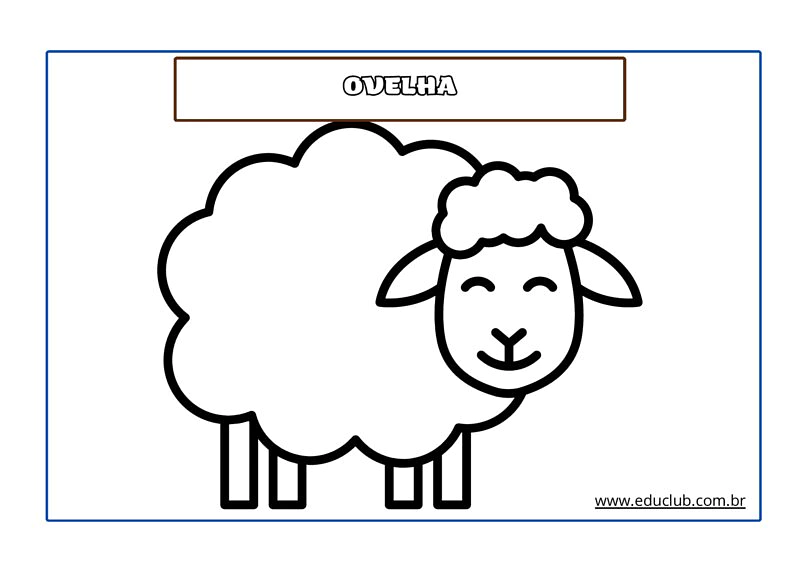 desenho de ovelha fofa