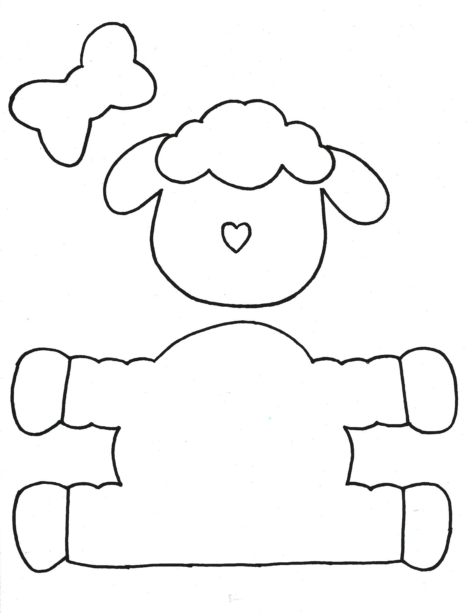 ovelhinha cartoon para imprimir