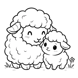 ovelhinha cartoon para imprimir