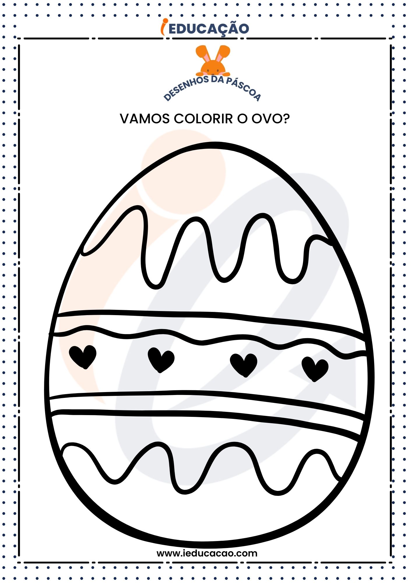 desenho de ovo de páscoa para colorir