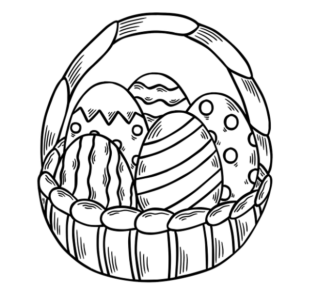 desenho de ovo de páscoa para colorir