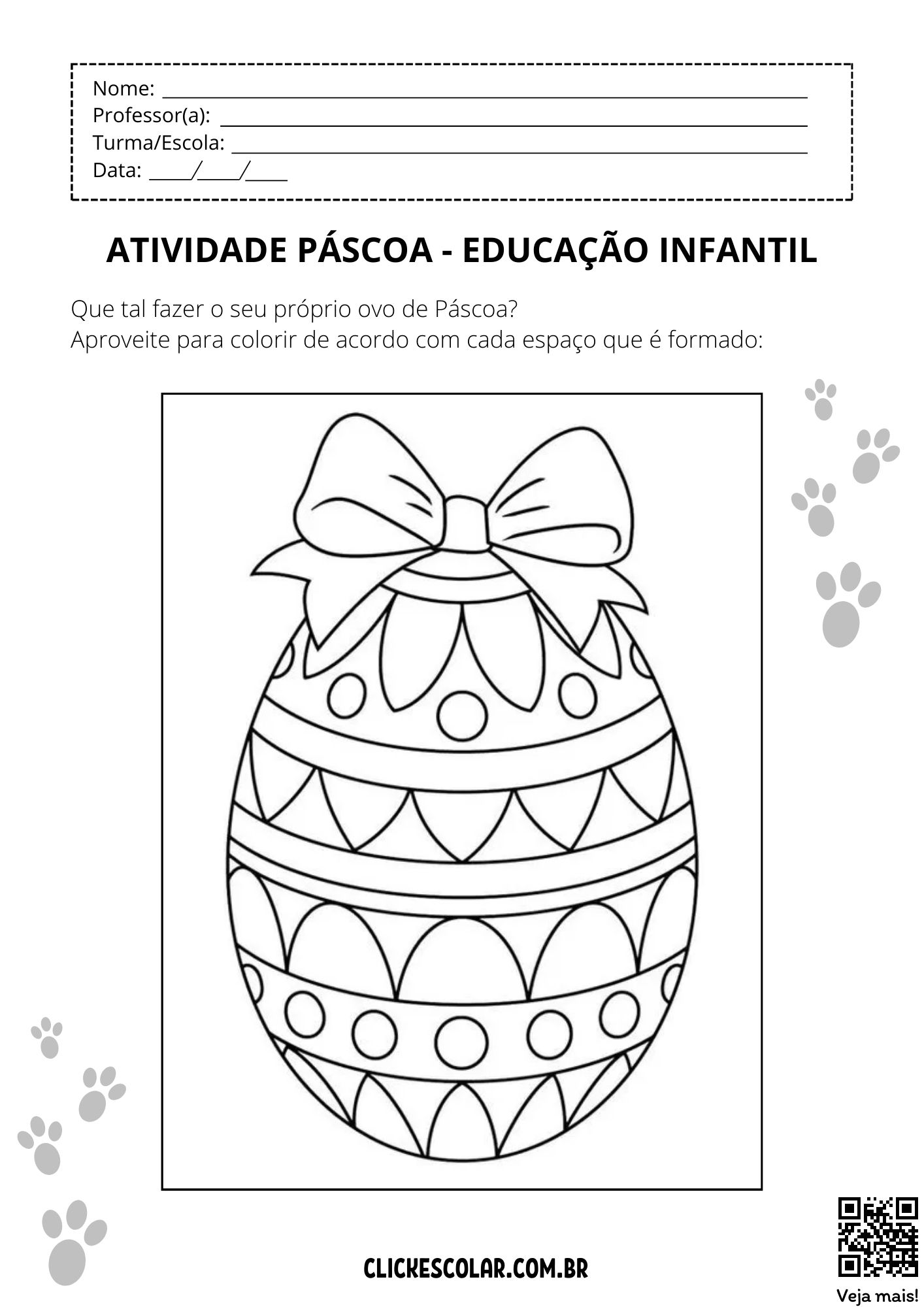 kit páscoa infantil