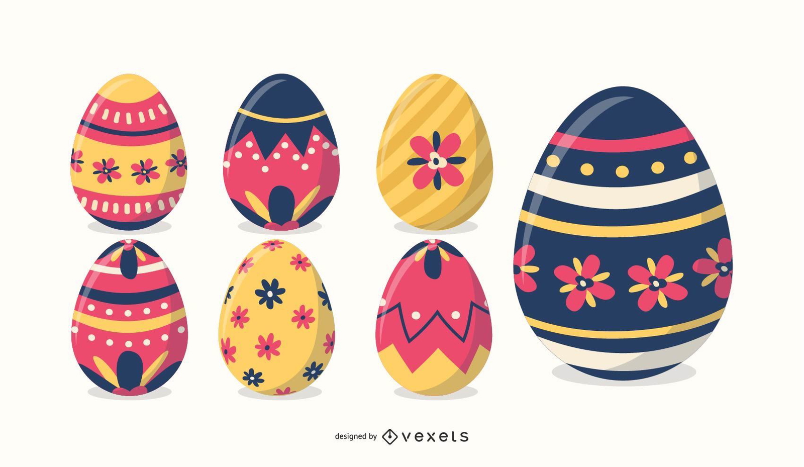 vetores ovos de páscoa coloridos