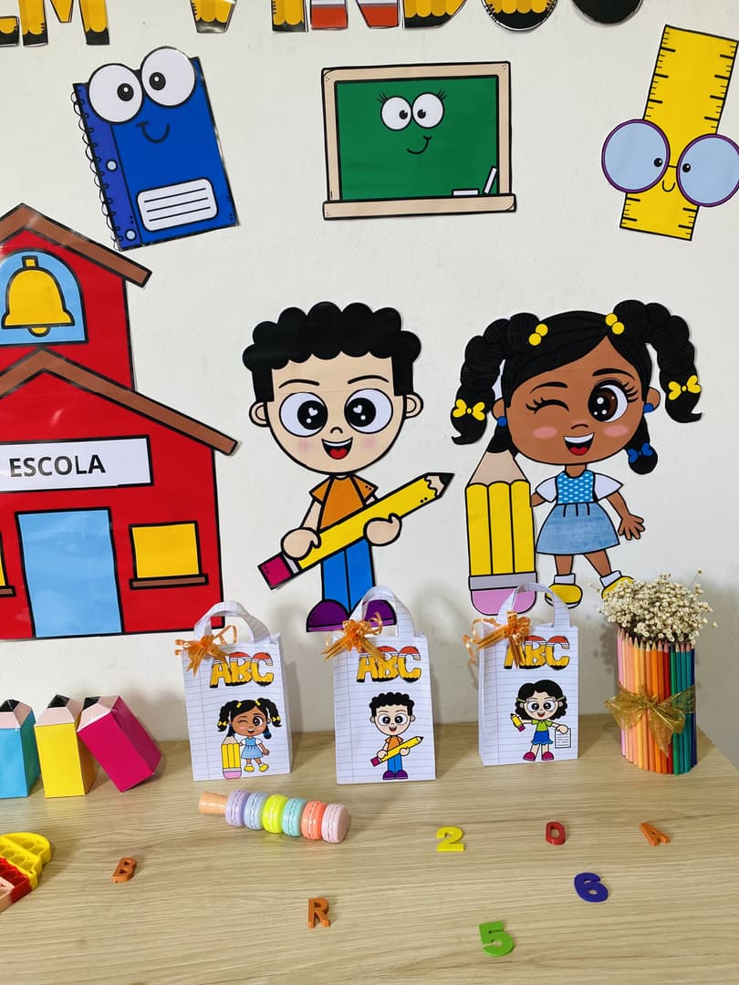 painel de boas vindas para imprimir colorido