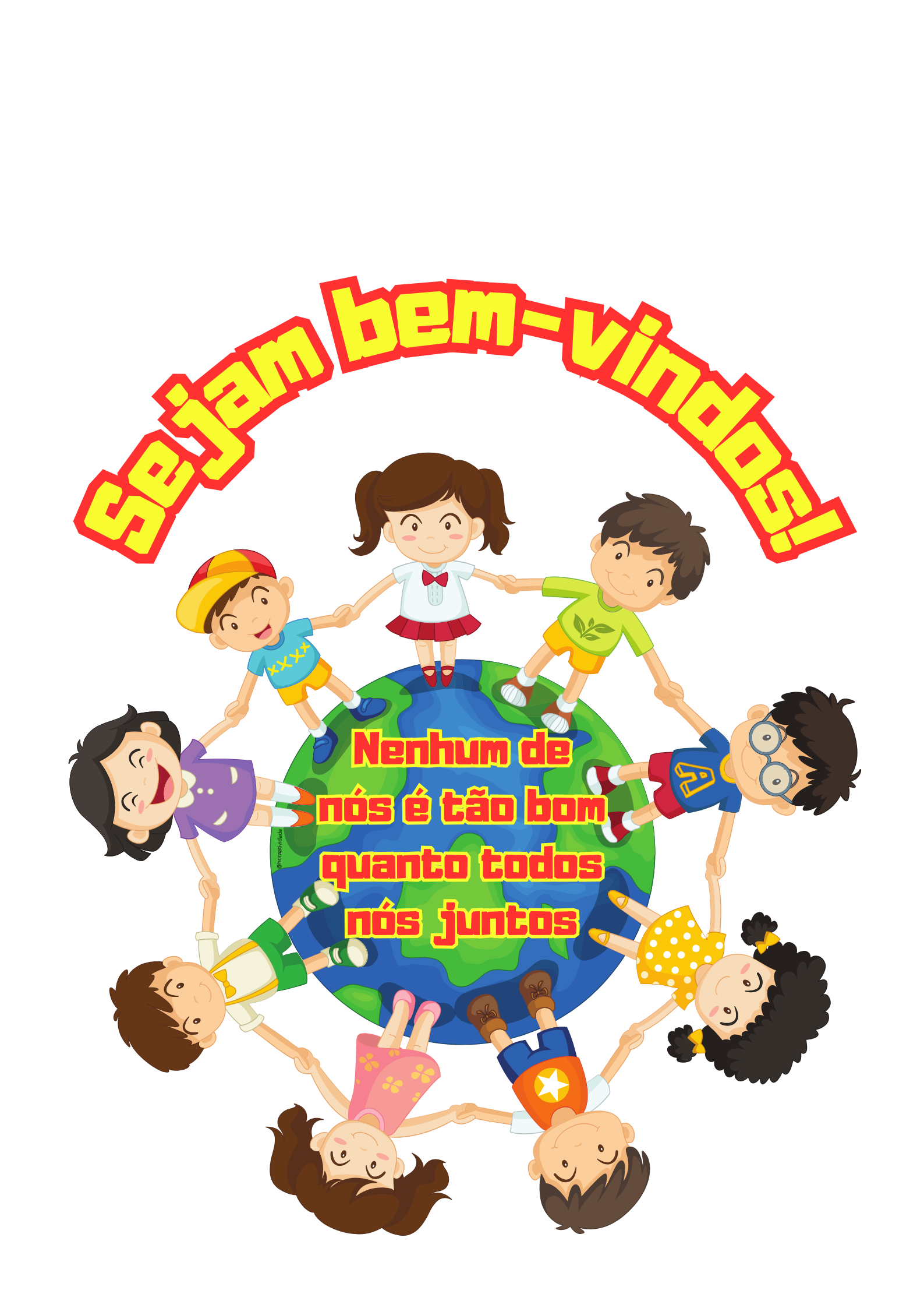 painel de boas vindas para imprimir escola