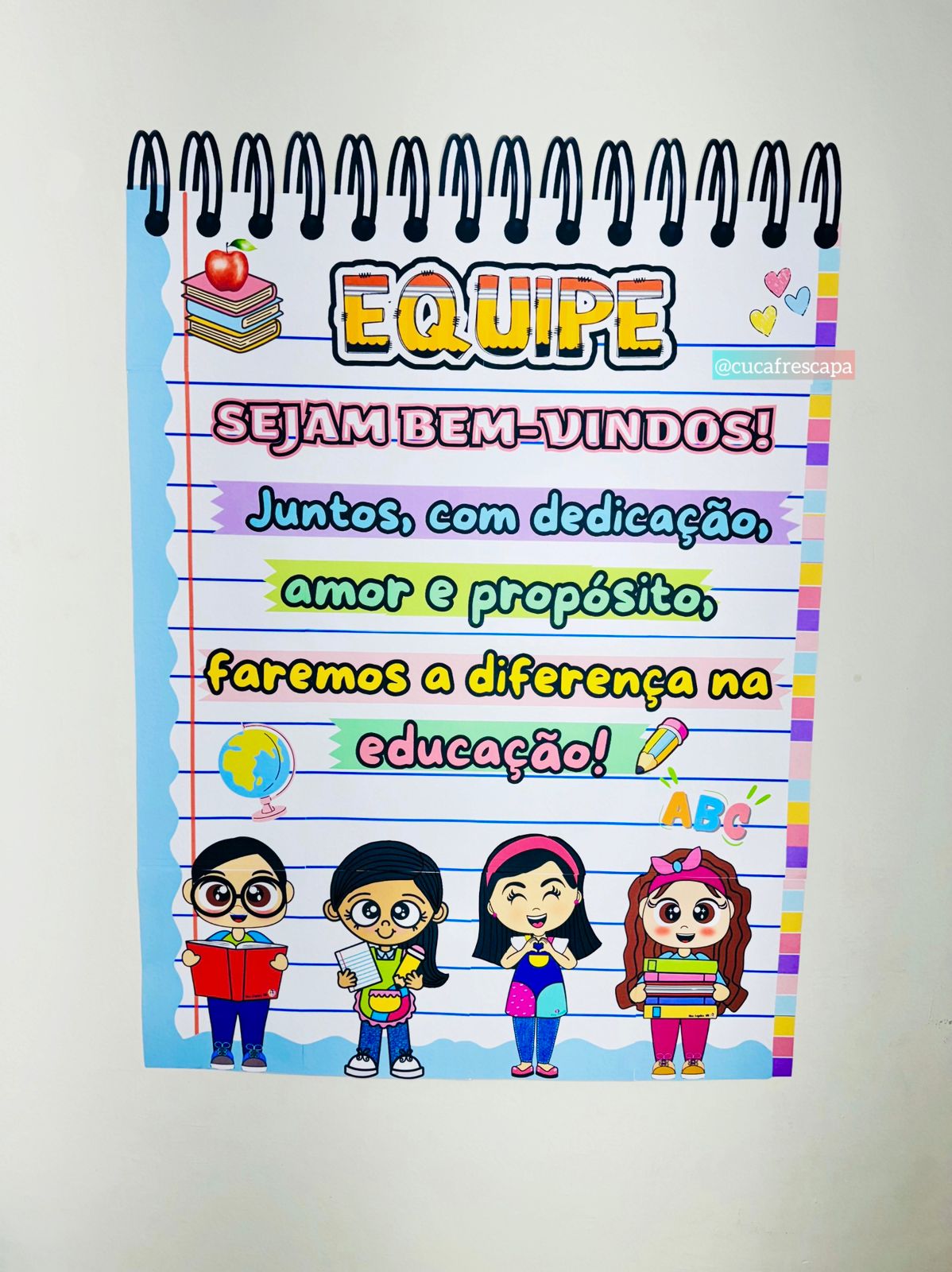 painel de boas vindas para imprimir volta às aulas