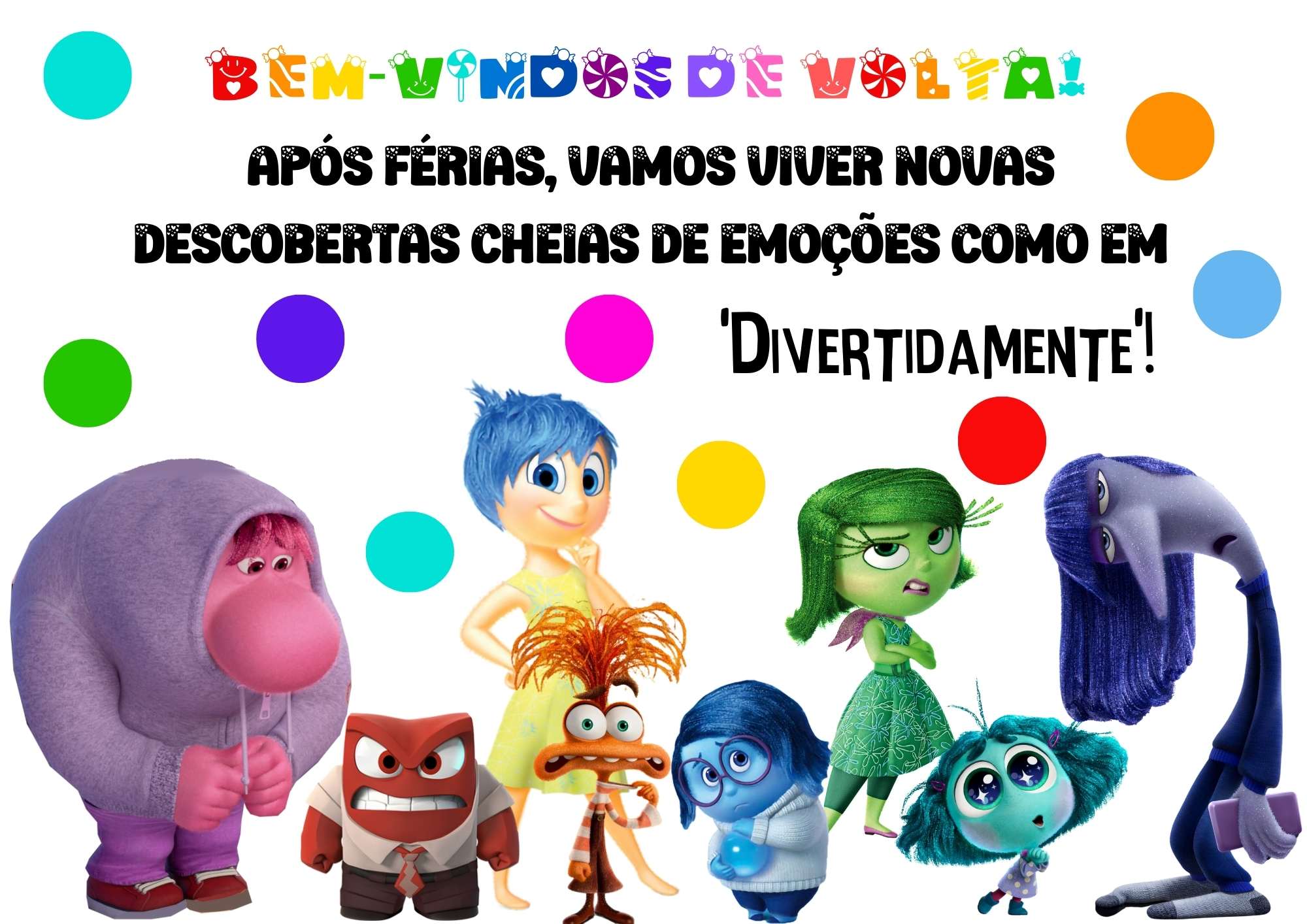 painel de boas vindas para imprimir colorido