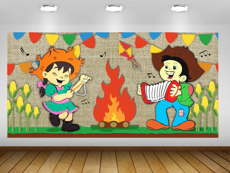 painel de festa junina para escola