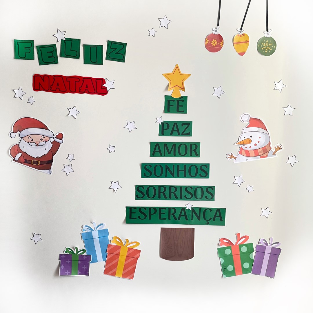 painel de natal escolar