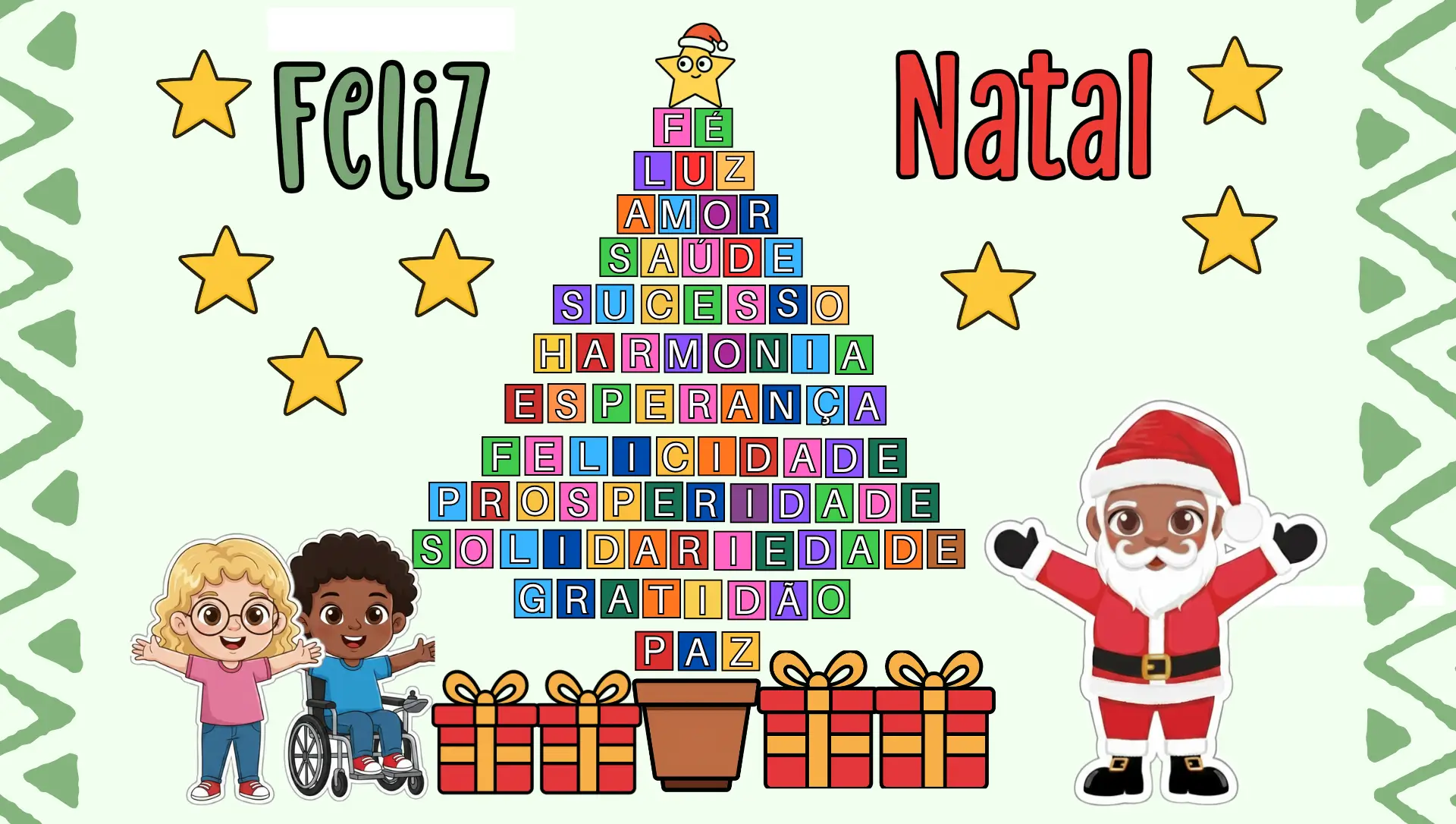painel de natal escolar