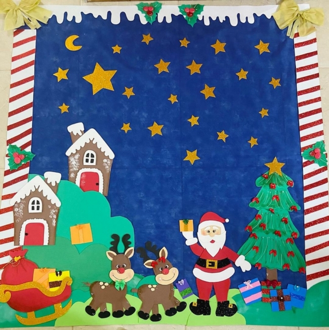 painel de natal escolar