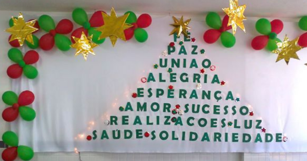 painel de natal com feltro