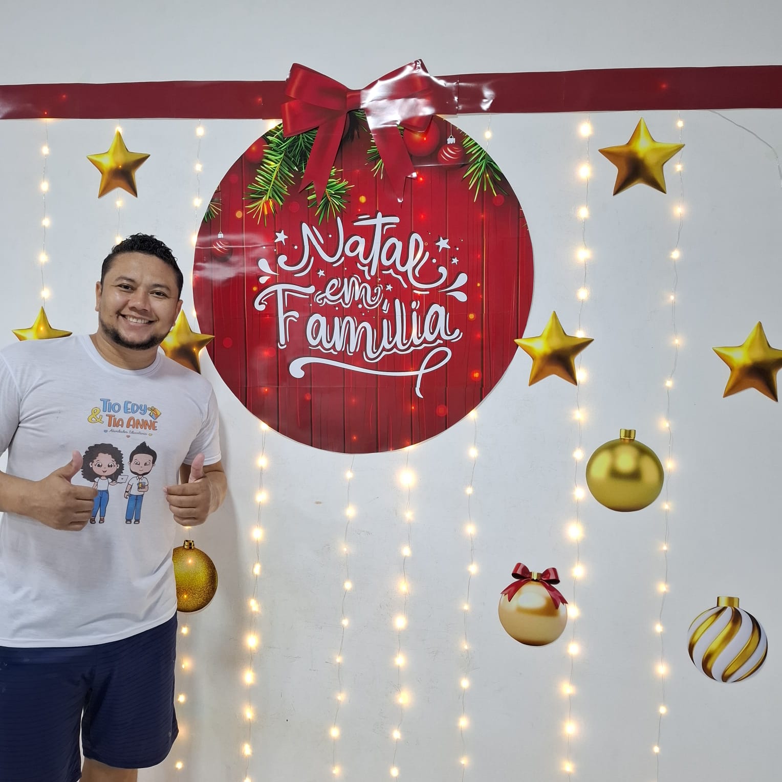 painel de natal com tnt e eva