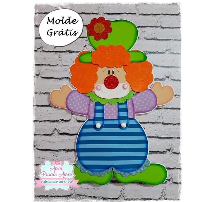palhaço de eva molde