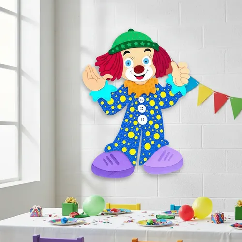 como evitar erros ao fazer mural palhaço eva
