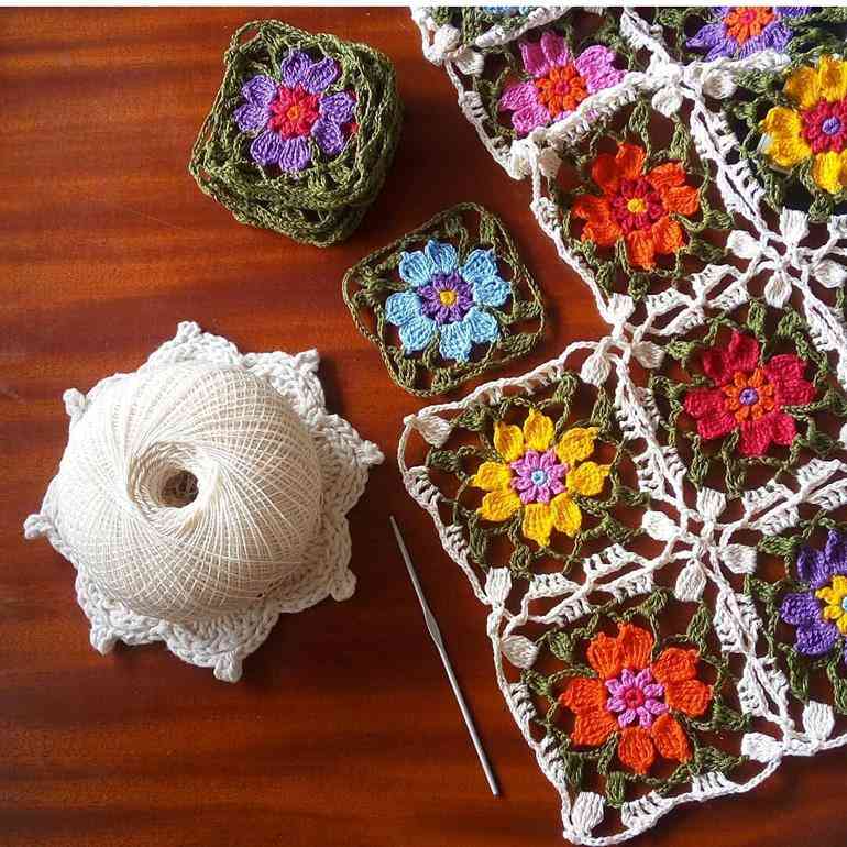 paninho de croche quadrado