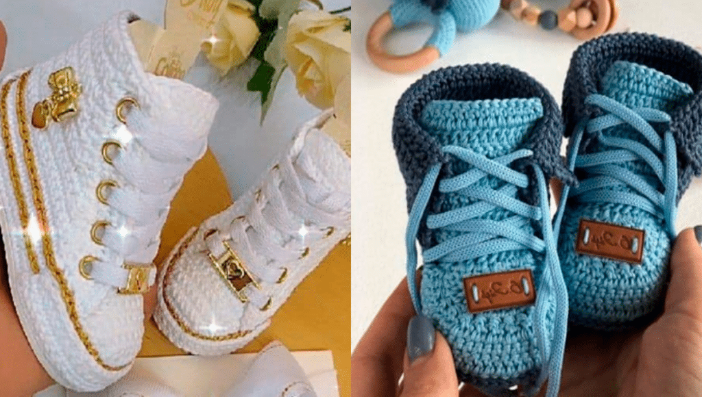 pap sapatinho de bebe em croche