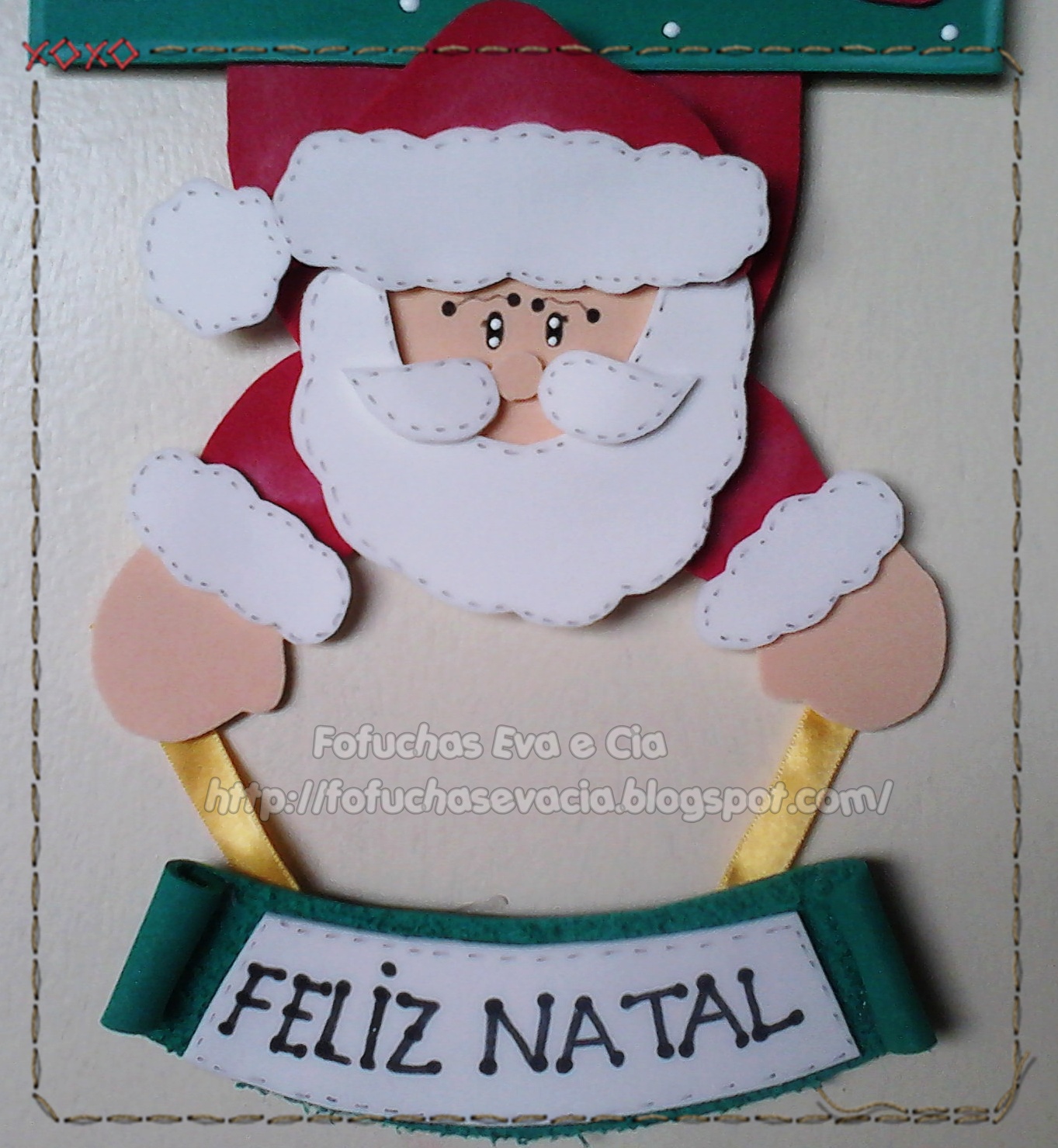 Molde Papai Noel de EVA para feltro