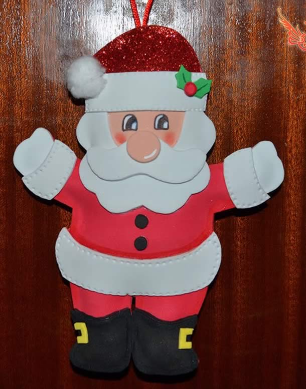 Molde Papai Noel de EVA para biscuit