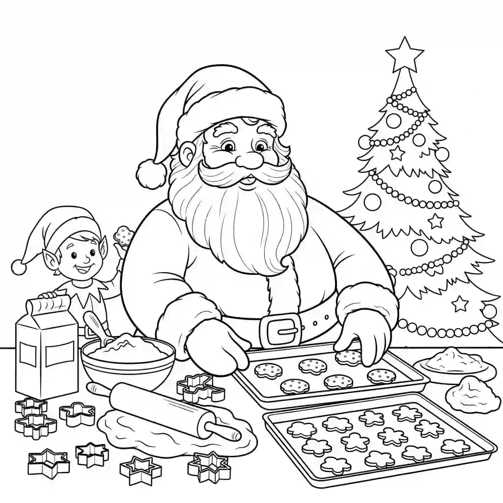 papai noel para colorir e imprimir
