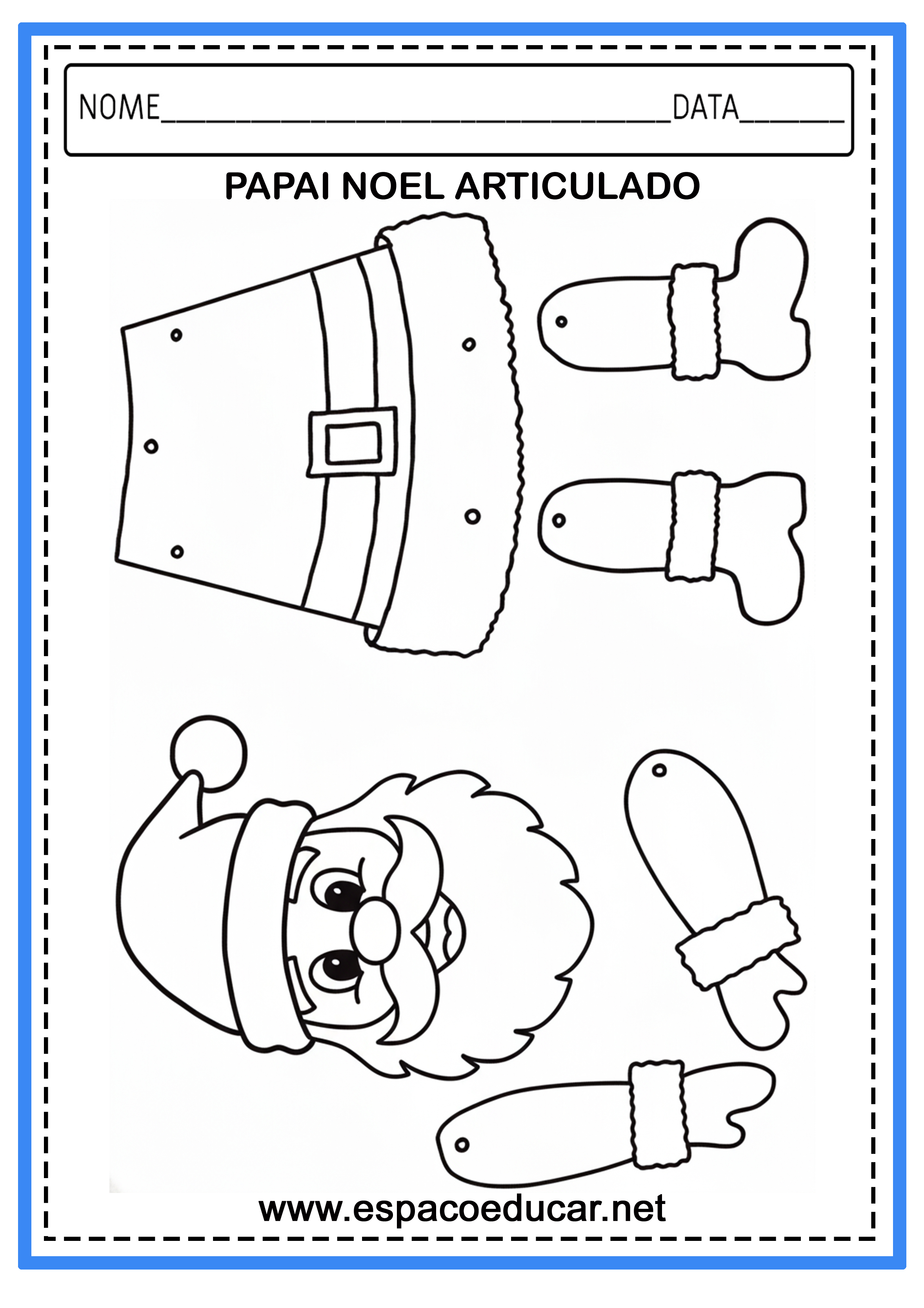papai noel para colorir e imprimir
