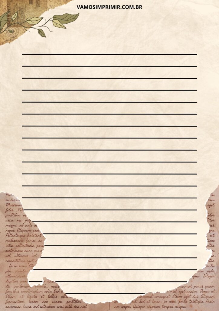 papel de carta floral para imprimir grátis