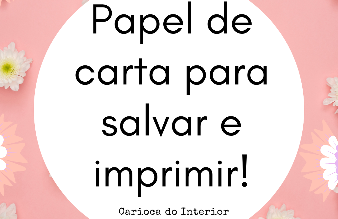 papel de carta fofo para imprimir