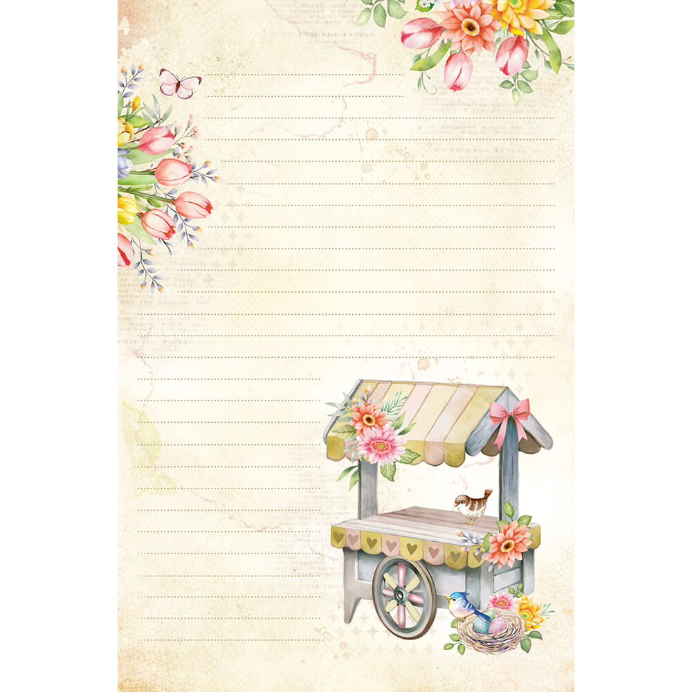 papel de carta floral para imprimir grátis