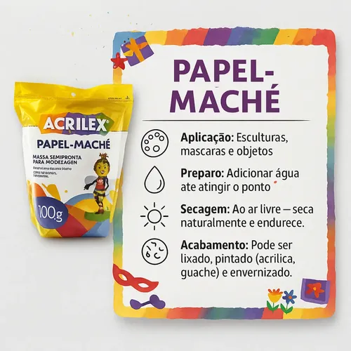 Conservação de artesanato em papel machê