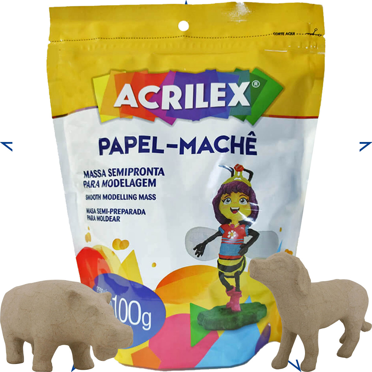 Papel machê com gesso