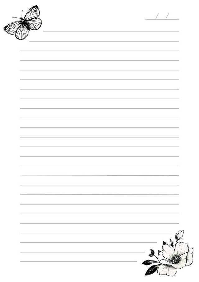 papel de carta decorado para imprimir