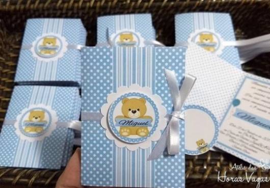 papel para convite de cha de bebe