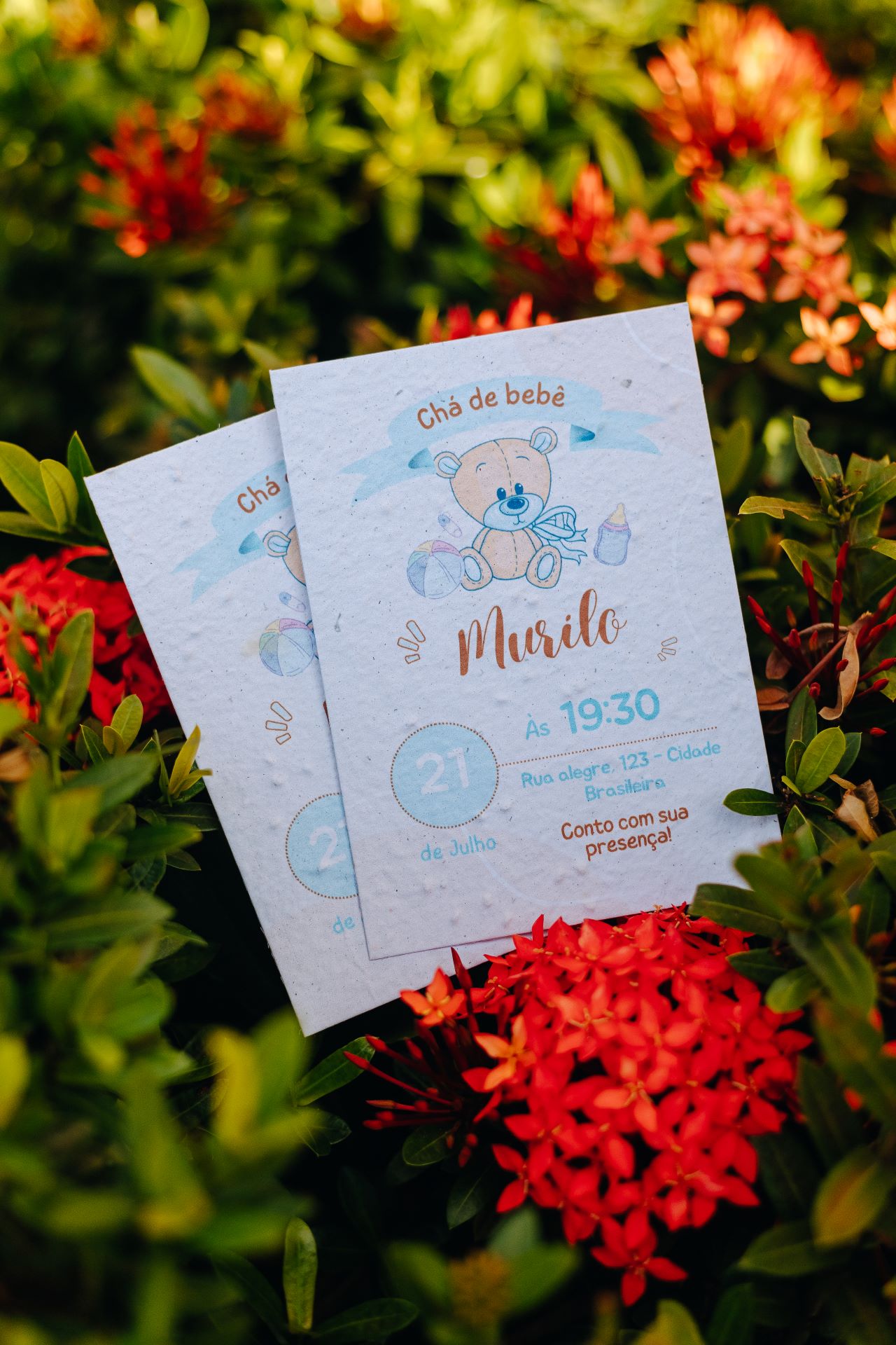 papel offset ou couche qual o melhor para convite cha de bebe