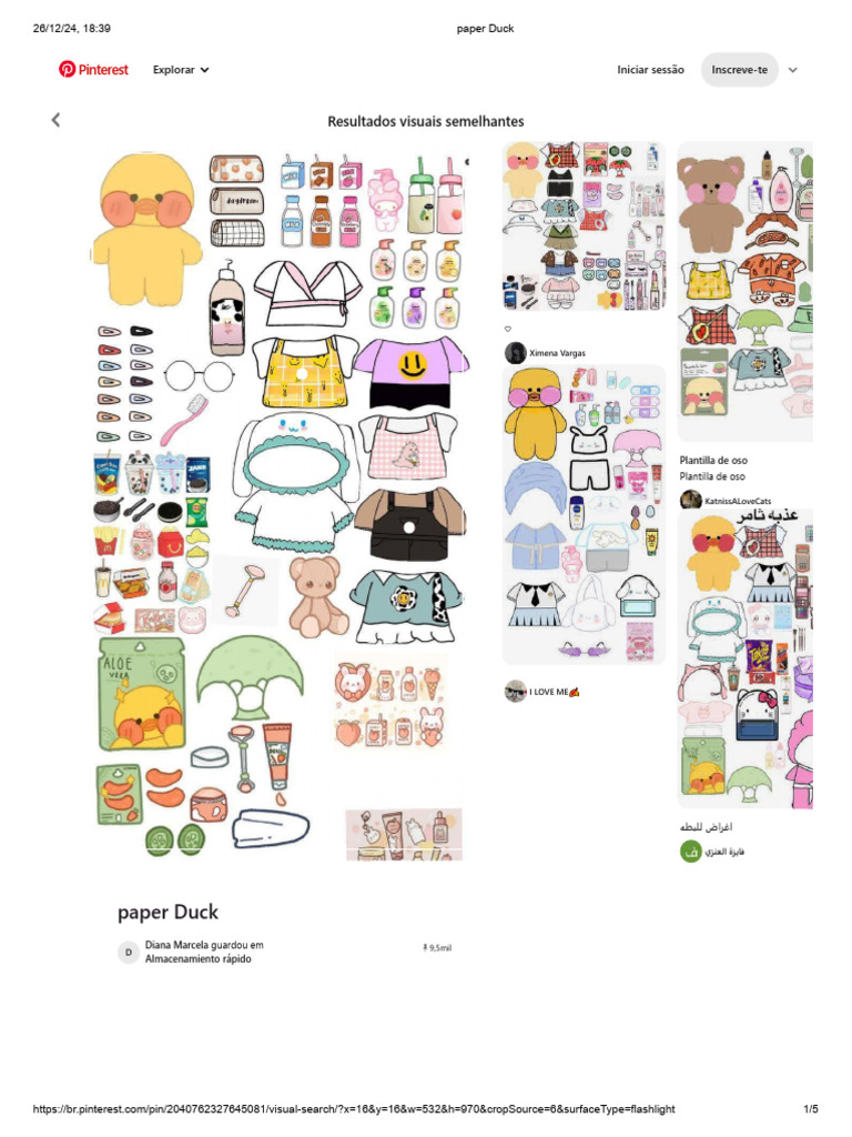 ideias de paper duck para imprimir