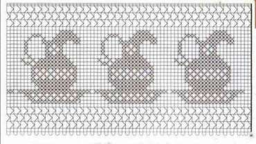 passadeira de crochê para corredor gráfico