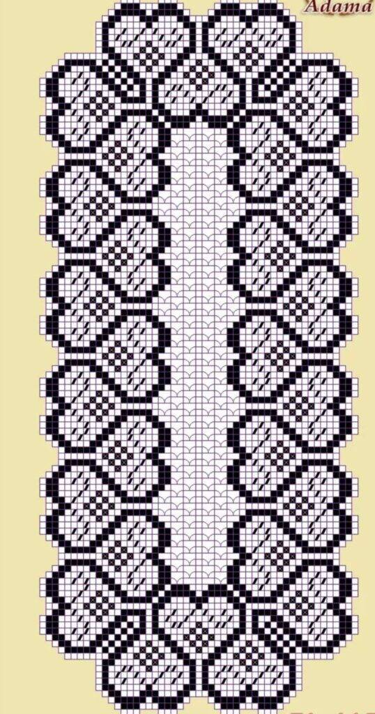 passadeira de crochê simples gráfico