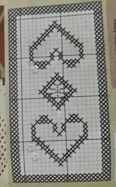 passadeira de crochê em barbante gráfico