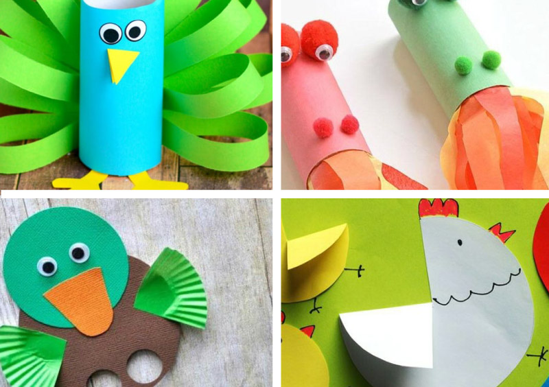 ideias de passarinhos com rolo de papel higiênico