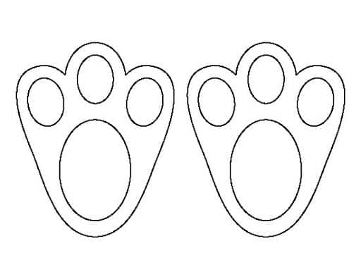 molde pegada coelho páscoa