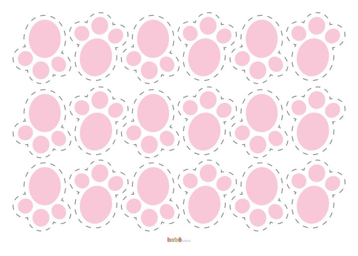 molde pegada coelho páscoa