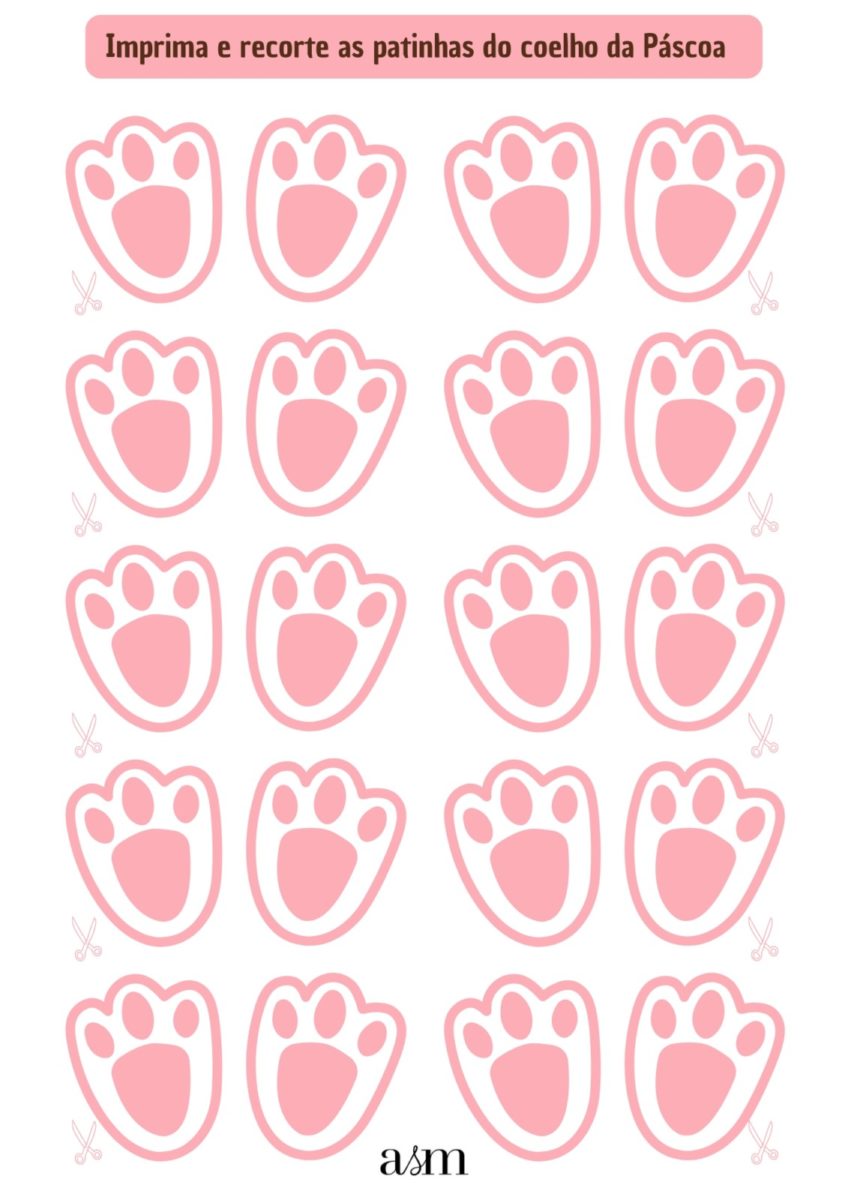 ideias criativas patinha de coelho para imprimir