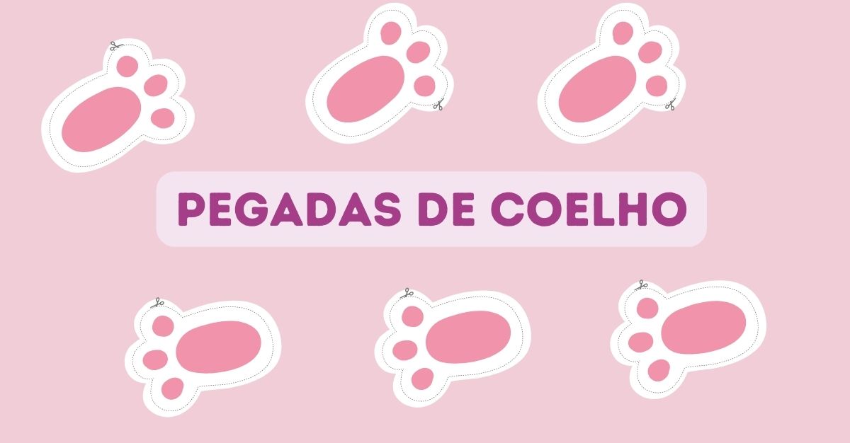 ideias criativas pegadas de coelho para imprimir