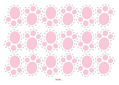 custo de impressão de moldes de pegadas de coelho