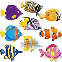 ideias de peixinhos para imprimir e decorar festa junina