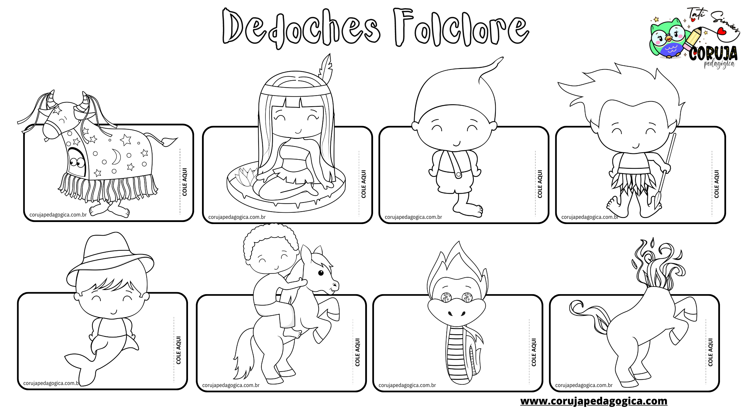 desenhos do folclore brasileiro vs desenhos de contos de fadas